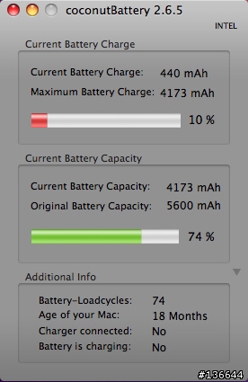 18個月的MBP電池, 這樣算正常嗎?