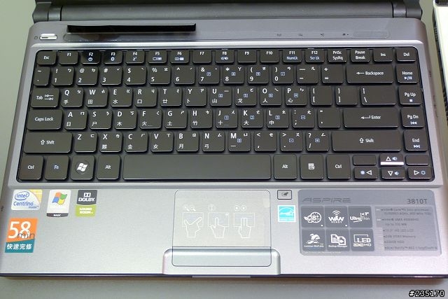 Acer Timeline 3810T vs BenQ X31 外觀比一比