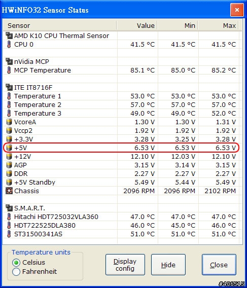 [請益] 主機板 +5V 測出 5.5V、-5V 測出 -4.5V 是正常的嗎？