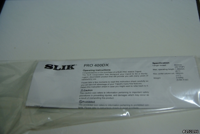 [腳架開箱]SLIK PRO 400DX