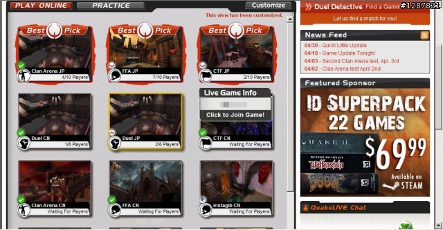 Quake Live 開箱文~ 影片update..Blue Live Fragging