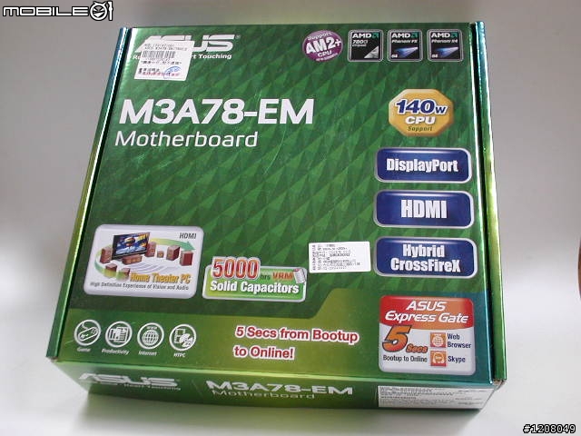 第一次自組電腦AMD 9150e 加 ASUS M3A78-EM及第一次發文