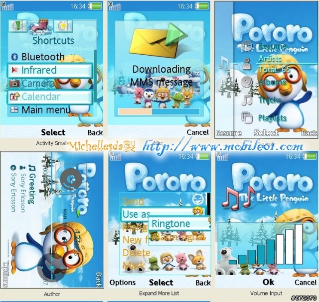 [240*320] Pororo小企鵝-動態滑雪版..來了!來了!