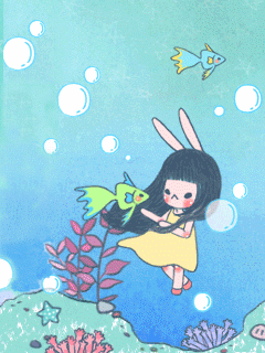 {240*320}兔耳女孩~海底樂園