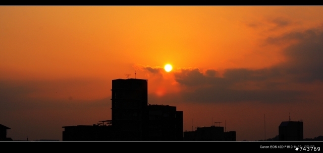 頂樓的夕陽