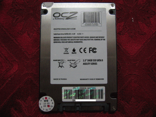 OCZ AGILITY SERIES簡單拆箱測試