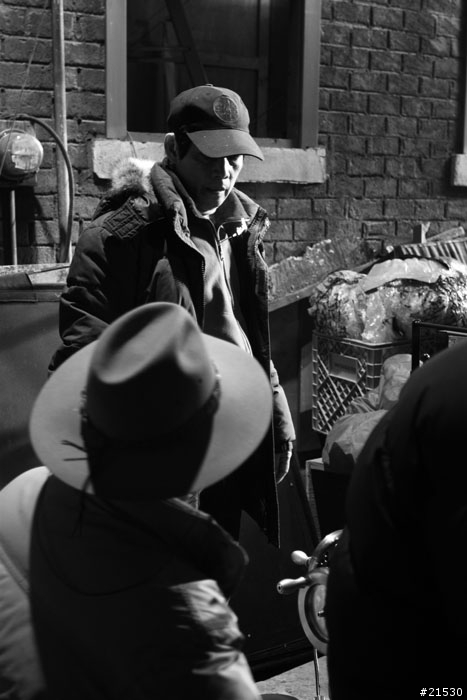 on movie set