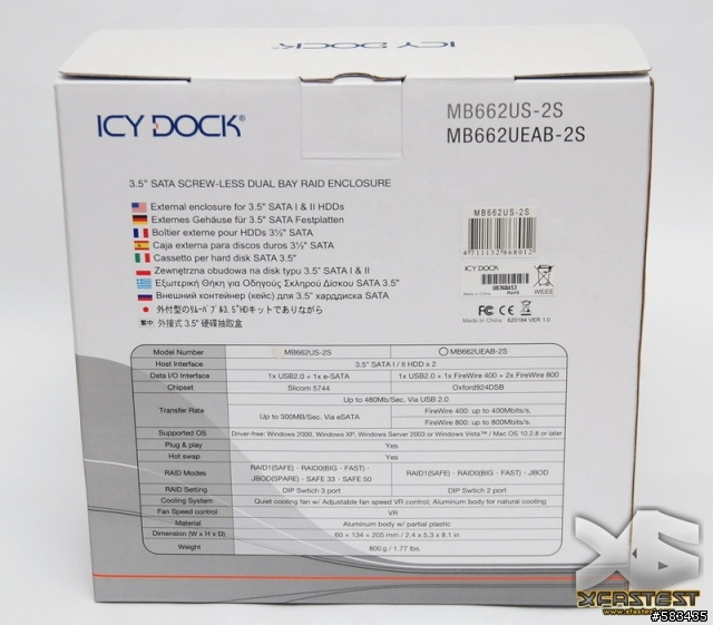 [XF]ICY DOCK MB662US-2S 硬體RAID外接盒