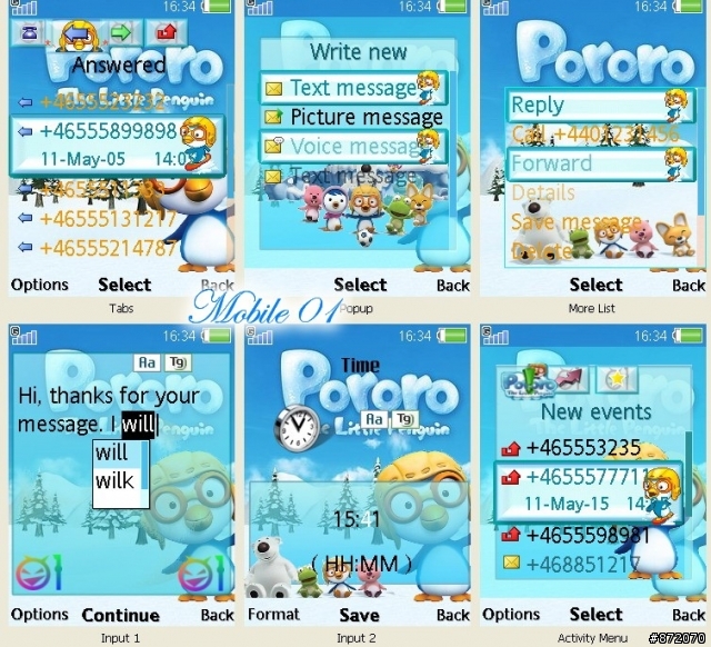 [240*320] Pororo小企鵝-動態滑雪版..來了!來了!