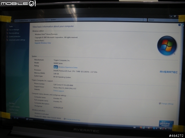 [開箱]13.3吋超薄筆電 Trigem Averatec N3400