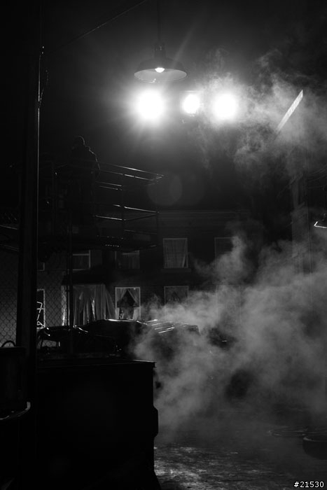 on movie set