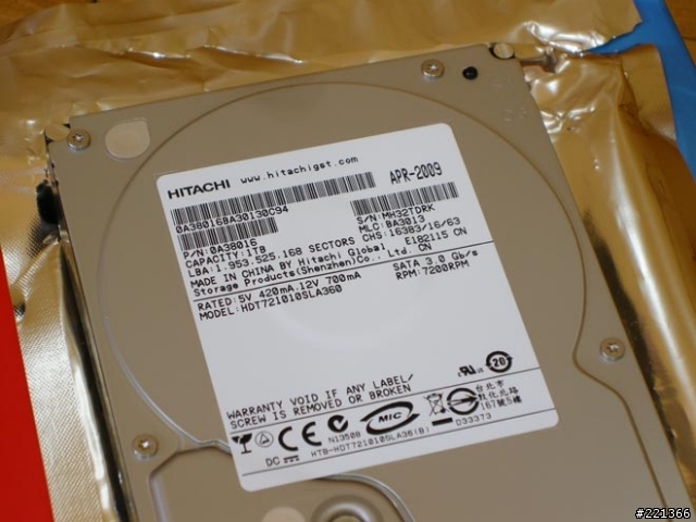 Hitachi 1TB 硬碟 7K1000.B系列 入手小測~