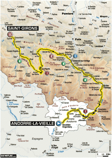 2009環法大賽第8站：Andorre-la-Vieille to Saint-Girons，全長176.5公里