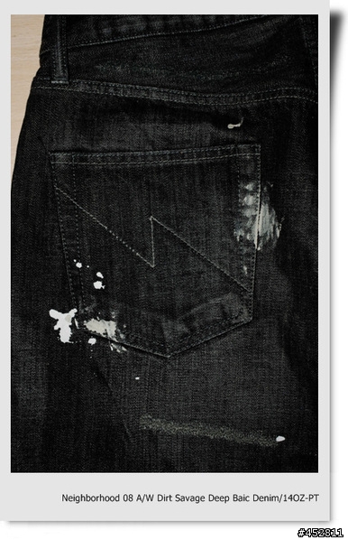 "新增同場加映5～NBHD SLICK JKT"-冰山第七角分享- NEIGHBORHOOD 08 A/W 潑漆牛仔褲 Dirt. Savage Deep Basic Denim/14oz-PT