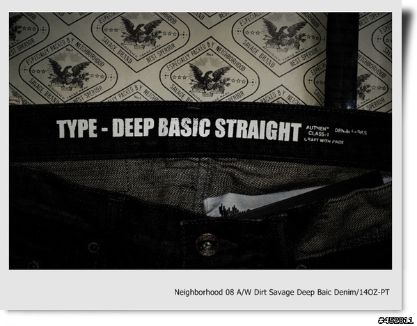 "新增同場加映5～NBHD SLICK JKT"-冰山第七角分享- NEIGHBORHOOD 08 A/W 潑漆牛仔褲 Dirt. Savage Deep Basic Denim/14oz-PT