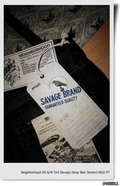 "新增同場加映5～NBHD SLICK JKT"-冰山第七角分享- NEIGHBORHOOD 08 A/W 潑漆牛仔褲 Dirt. Savage Deep Basic Denim/14oz-PT