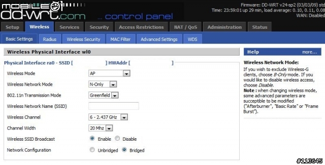 802.11n (Bufflo WHR-300N with DD-WRT) 與 Intel 5100的設定 (n only)