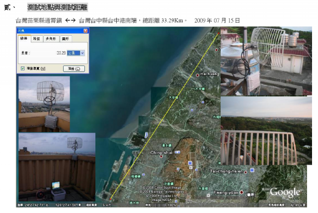 33Km點對點(PtP)WiFi-802.11a (5.8GHz)無線系統傳輸測試報告