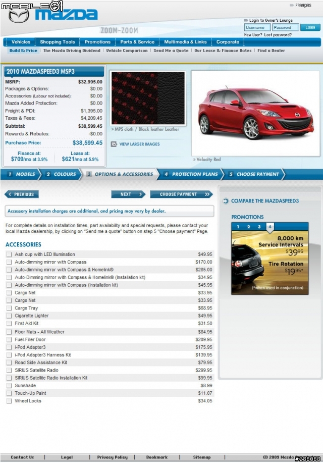 2010 Mazda SPEED3 在加拿大悄悄上市了....