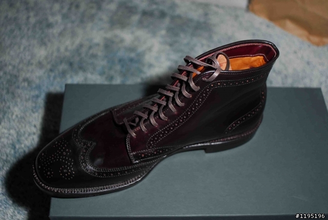Alden Shell Cordovan #8 Wing Tip Boots開箱