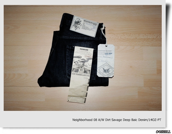 "新增同場加映5～NBHD SLICK JKT"-冰山第七角分享- NEIGHBORHOOD 08 A/W 潑漆牛仔褲 Dirt. Savage Deep Basic Denim/14oz-PT