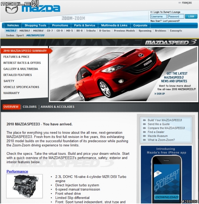 2010 Mazda SPEED3 在加拿大悄悄上市了....