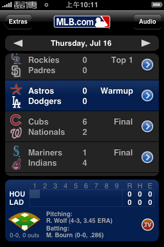 [ iPhone App ] 看MLB的好東西！ At Bat 2009