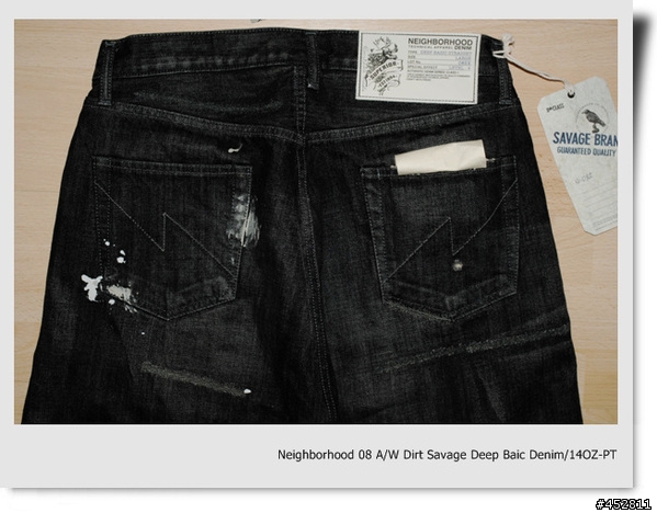 "新增同場加映5～NBHD SLICK JKT"-冰山第七角分享- NEIGHBORHOOD 08 A/W 潑漆牛仔褲 Dirt. Savage Deep Basic Denim/14oz-PT