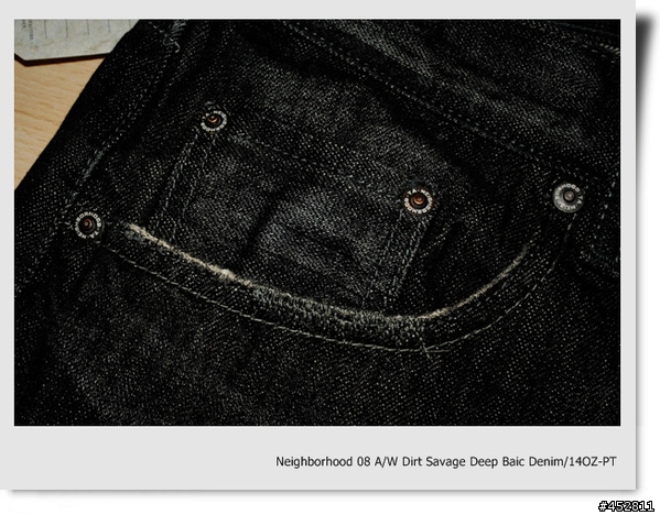 "新增同場加映5～NBHD SLICK JKT"-冰山第七角分享- NEIGHBORHOOD 08 A/W 潑漆牛仔褲 Dirt. Savage Deep Basic Denim/14oz-PT