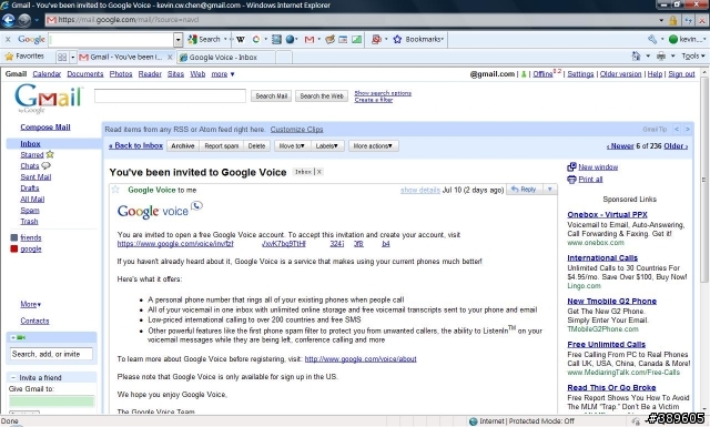 google 新產品 --- Google Voice (US Only)