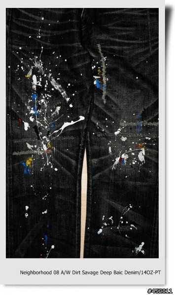 "新增同場加映5～NBHD SLICK JKT"-冰山第七角分享- NEIGHBORHOOD 08 A/W 潑漆牛仔褲 Dirt. Savage Deep Basic Denim/14oz-PT