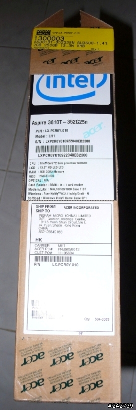 ACER 3810t 入手(多圖)