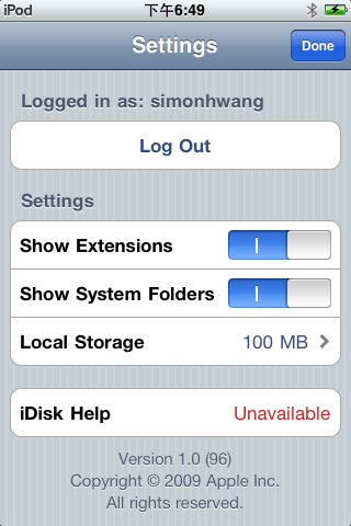 iPhone App 之iDisk[圖多]