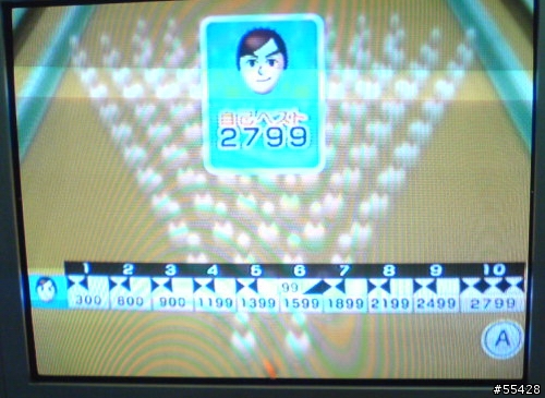 Wii Sports Resort 保齡球 3000分達成