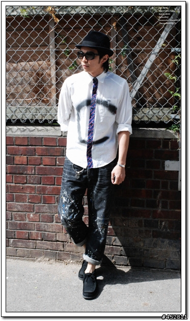 "新增同場加映5～NBHD SLICK JKT"-冰山第七角分享- NEIGHBORHOOD 08 A/W 潑漆牛仔褲 Dirt. Savage Deep Basic Denim/14oz-PT