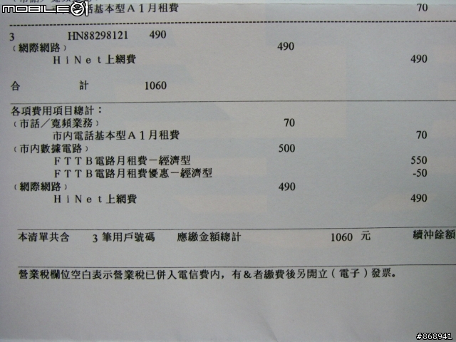 中華電信ADSL漲月租費..