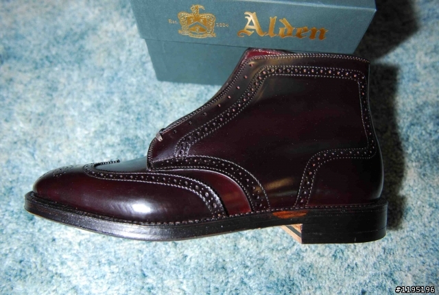 Alden Shell Cordovan #8 Wing Tip Boots開箱