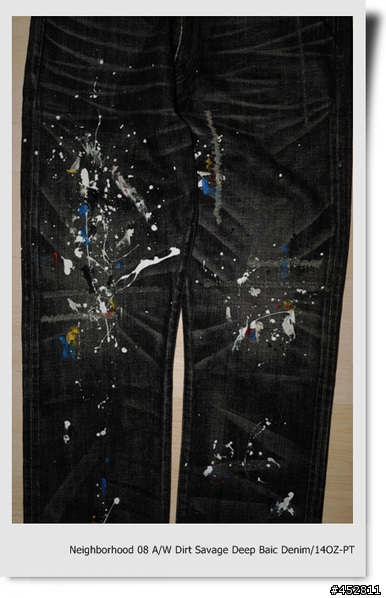 "新增同場加映5～NBHD SLICK JKT"-冰山第七角分享- NEIGHBORHOOD 08 A/W 潑漆牛仔褲 Dirt. Savage Deep Basic Denim/14oz-PT
