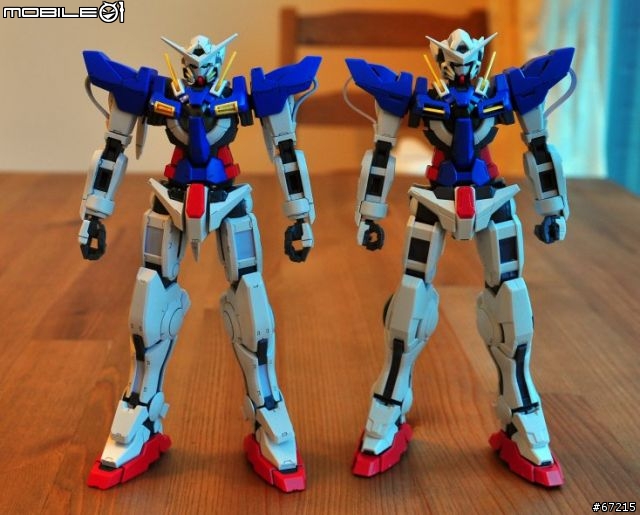 [真的是傷眼的分享] 天使的進化: 1/100 Gundam Exia V.S. MG Gundam Exia (圖多)