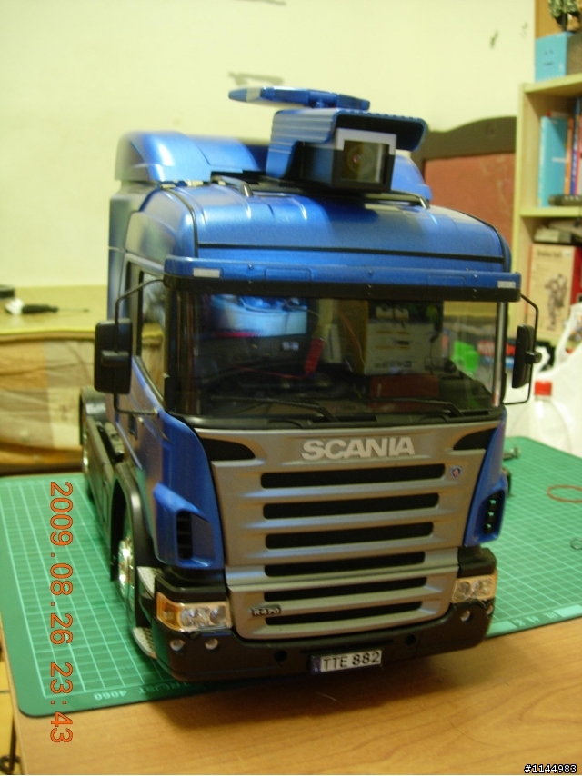TAMIYA SCANIA R470 遙控拖車 搭配 無線監視器