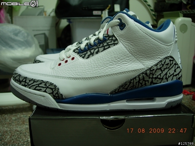 [開箱]Nike Air Jordan III 2009 3代 原版復刻 經典白藍