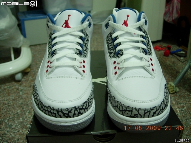 [開箱]Nike Air Jordan III 2009 3代 原版復刻 經典白藍