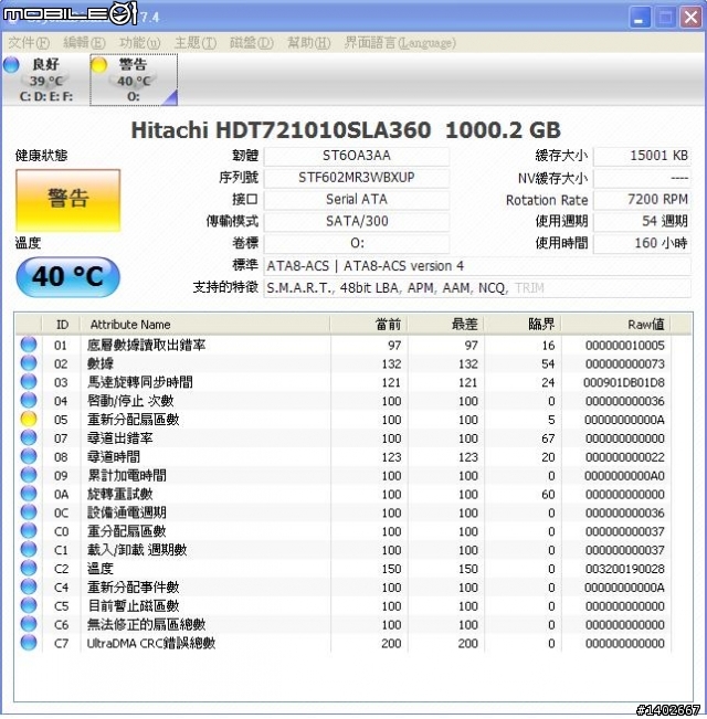 [求救]新硬碟(Hitachi  1T)不到一個月就出問題?!