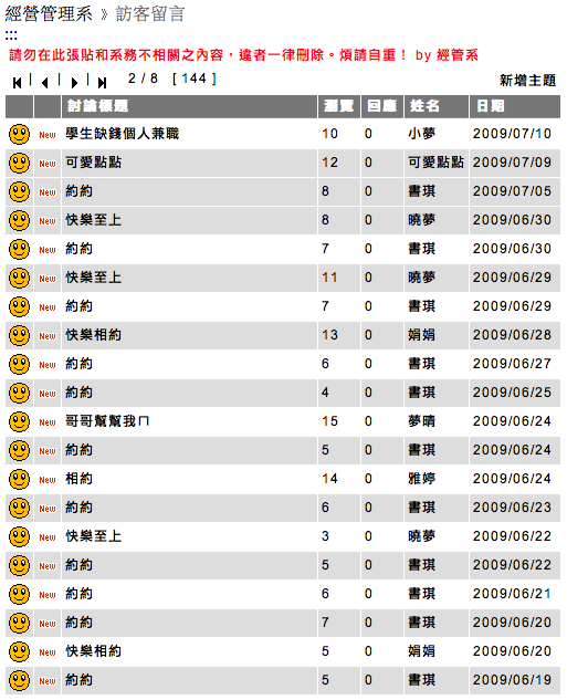 某大學的留言板被援妹洗爆