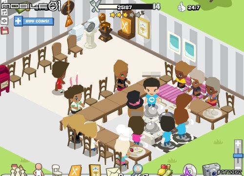 [臉書小遊戲] RESTAURANT CITY免掃廁所、快速收盤