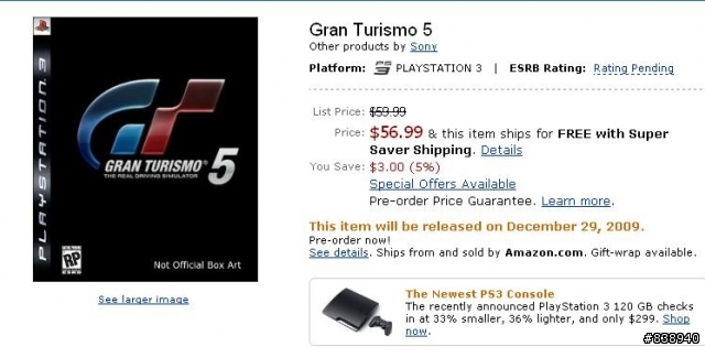 Gran Turismo 5在12月29號出售??