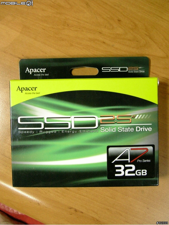 (開箱) Apacer A7 Pro 32G SSD