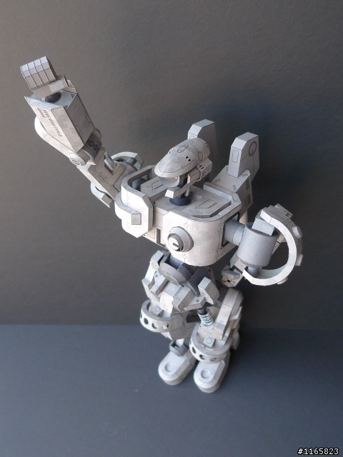 [紙模分享]我的紙模極限...野戰型機器人,全身可動關節25處[製作過程]