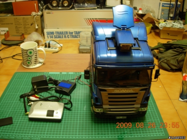 TAMIYA SCANIA R470 遙控拖車 搭配 無線監視器