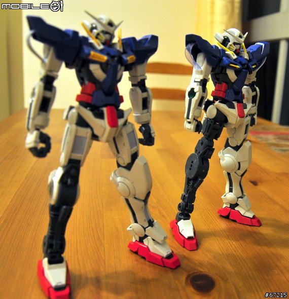 [真的是傷眼的分享] 天使的進化: 1/100 Gundam Exia V.S. MG Gundam Exia (圖多)